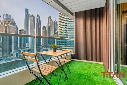 Upgraded & Furnished 2BR | 2 Balconies | Marina Diamond 5