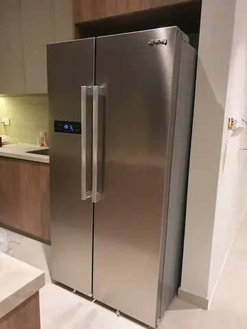 Stainless Steel Side-by-Side Refrigerator - Good Condition