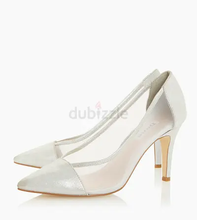 Silver Suede Wedding Shoes