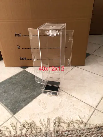Clear Acrylic rotating accessories organizer 40x12x12cm