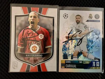 Carvajal and Rio Ferdinand Signature Football Card