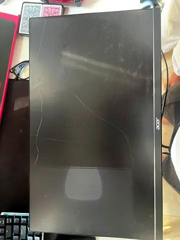 Acer 24-inch Monitor with Cracked Screen - For Parts/Repair