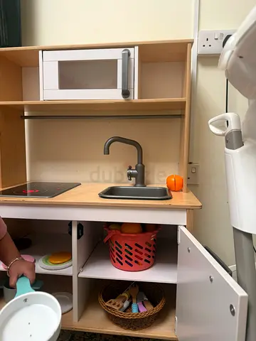 Wooden Play Kitchen with Accessories - Good Condition- ikea