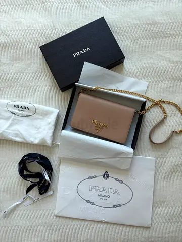 Prada mini crossbody- nude/ powder