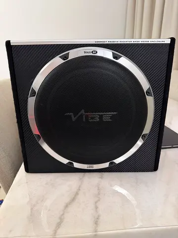 BLACKAIRC12-V2 Black Air 12 Inch 1500 Watts Passive Bass Subwoofer + Amplifier