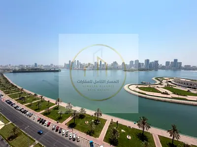 4-Bedroom Apartment with Living Room for Annual Rent in Al Majaz 3, Sharjah, Panoramic Sea View, Free AC, Balcony, Maid’s Room, Laundry Room and 4 Bat
