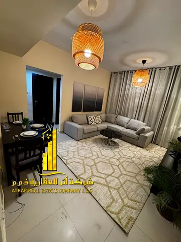 شقه فاخره اول ساكن. غرفه وصاله مع بلكونه مفتوحه .عجمان الحميديه. مفروش بالكامل للإيجار الشهري✨الإيجار يشمل الفواتير والإنترنت وموقف