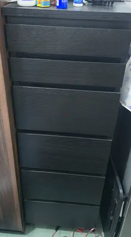 Ikea Tall black 6-drawer chest / dresser in good condition