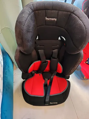 Harmony child car seat - highback booster, black/red