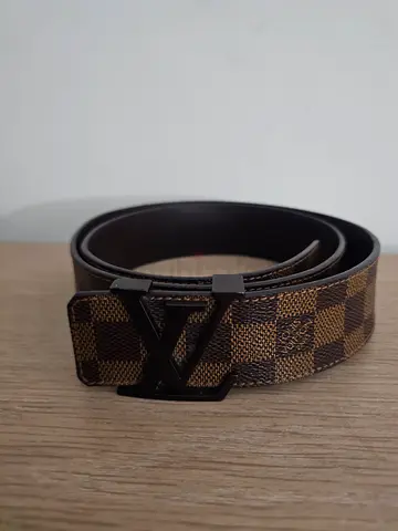 Authentic Louis Vuitton Damier Ebene LV Initials 40MM Belt – Model M9807