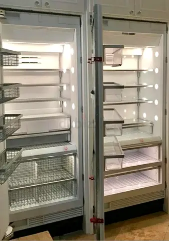 Miele latest model large built-in integrated fridge freezer set 75cm