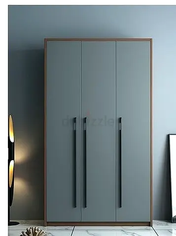 Modern 3-Door Wardrobe / Armoire - Grey Matte Finish