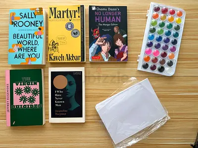 5 Books Bundle + 36 Watercolor Set and Paper