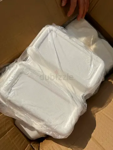 Box of White Disposable Food Takeaway Containers (Bulk)