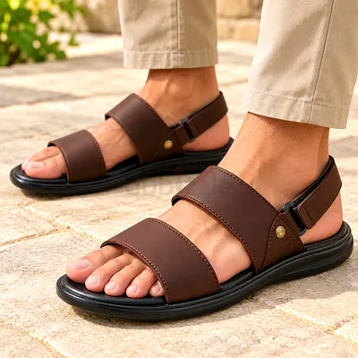 Aerosoft Men’s Sandals with Adjustable Heel Strap | Black & Brown