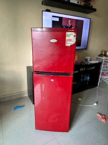 Venus VG190C Used Double-Door Refrigerator - Good Working Condition, Interior Shelves Included