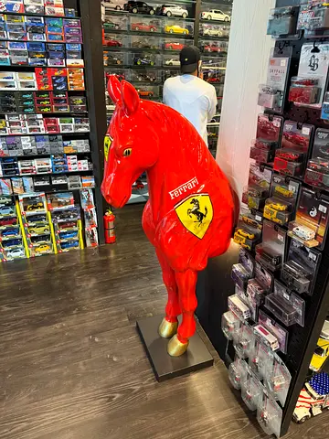 Large Red Ferrari Prancing Horse Statue - Display Piece