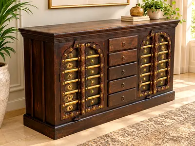 Marina Home Solid Wood Antique Sideboard