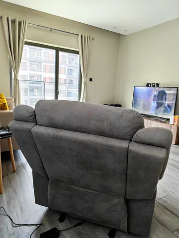Used grey 2-seater reclining sofa - comfortable and clean, cash only