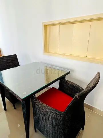Dining Table with 2 Chairs and Glass Top