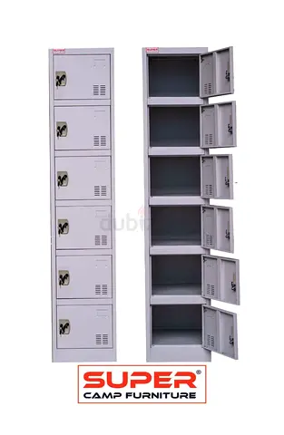 6-Door Metal Storage Locker - Super Camp Furniture (Used, Good Condition)