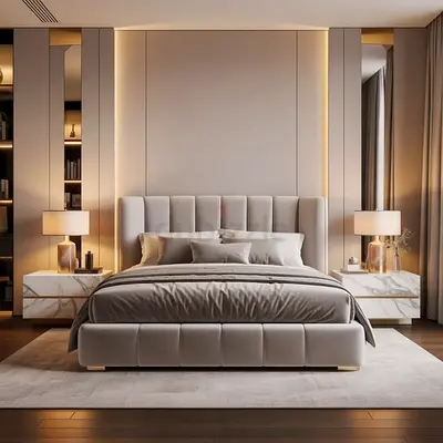 New elegant 180*200 king size bed with modern design