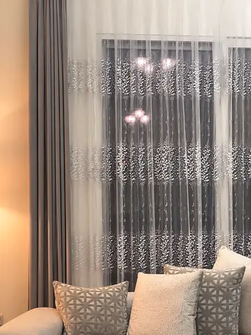 Elegant double layered curtains