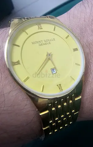 Mount Royale Genève Gold-tone Men's Dress Watch with Date
