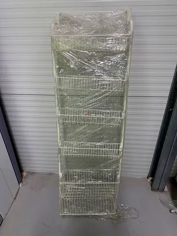 Tall White Wire Shelving Unit - 6 Tier, Lightweight Metal Storage Door wire basket organizer Rack