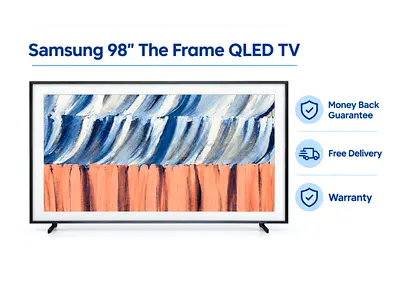 Samsung 98 Inch The Frame QLED 4K Smart TV 2026 Model QA98LS03HEUXZN