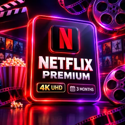 اشتراك Netflix Premium 4K UHD | لمدة 3 أشهر ملف خاص مضمون