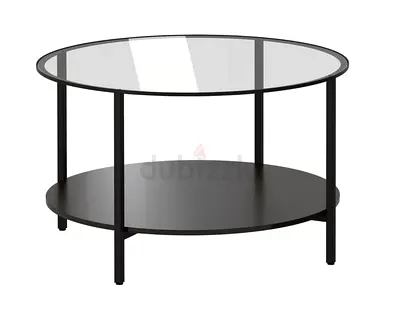 IKEA VITTSJÖ Coffee table, black & glass, Dhs 150