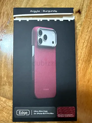 Pitaka Argyle Burgundy iphone 18 pro max case