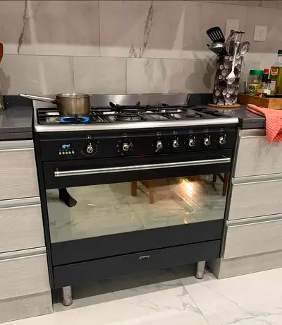 Free Delivery- SMEG 2in1 TOP Gass Oven Electric Cooking Range 90x60 CM Dual Fan Dual lights Oven