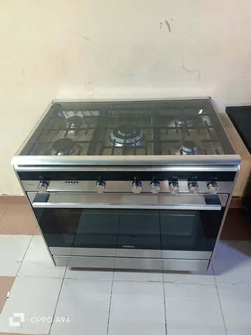 Siemens iQ700 Stainless Steel 5-Burner Dual fuel (Top Gas Oven Electric) 90×60cm