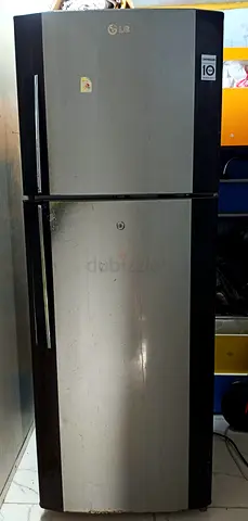 LG Double Door Refrigerator - Stainless Steel, Used