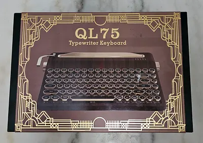 YUNZII QL75 Retro Typewriter Hot Swap RGB keyboard(Wood, Cocoa Cream V2