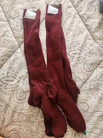 New Authentic Berluti 100% Cashmere Long Socks – Wine Red (Set of 2 Pairs)