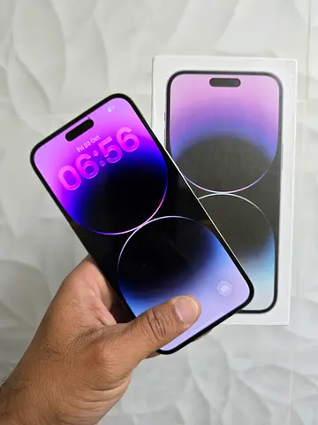 Iphone 14 pro max with box TDRA 1physical+Esim 256Gb battery health 86% just display face iD issue