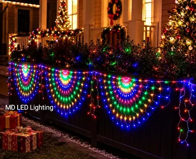 Outdoor Multi-color LED Curtain String Lights - Decorative Festive Piccoke RGB Diwali Light*🌠🎇 3m