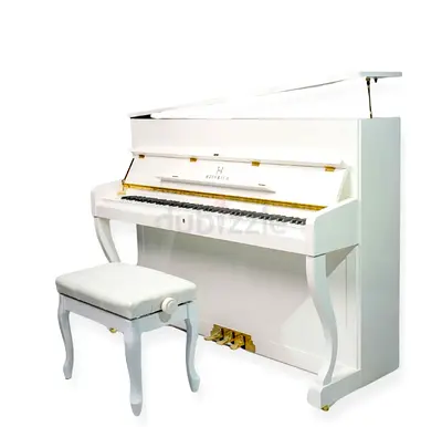 Heinrich HUP-110W Upright Piano – High Gloss White