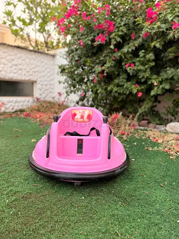 Pink Electric Ride-On Hover Car for Kids with Safety Belt
