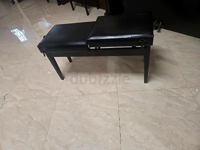 Piano Bench Double seat. Height adjustable for sale. Second hand but good working.............