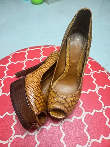 FENDI Fendista Peeptoe Platform Heels