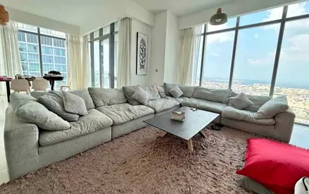 Perfect condition ___pan Emirates Pianca corner feather filled sofa