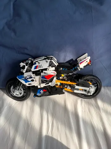 Technic-style Motorbike Building Set (Used, Assembled)