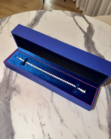 Dhamani 1969 18K White Gold Diamond Tennis Bracelet