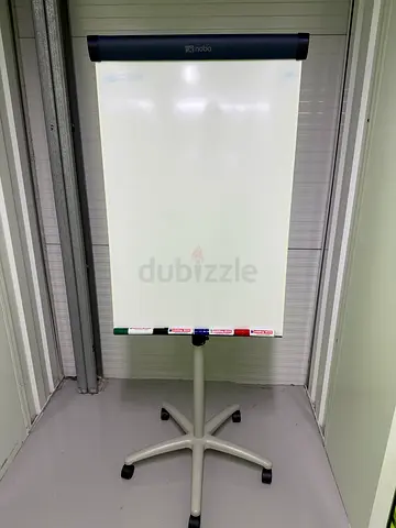 NOBO Mobile Flip Chart Easel with Whiteboard on Rolling Stand like new