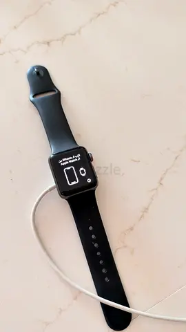 Used Apple Watch Series 3 GPS, 38mm, Space Grey alumini with black sport band - working, + charger