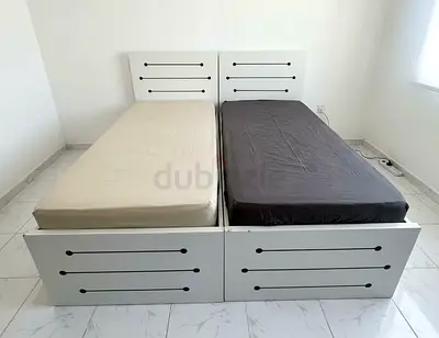 single bed (Set of two) with spring bed